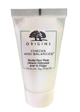 Ніжна пінка для вмивання originsints and balances frothy face wash 30ml2 фото