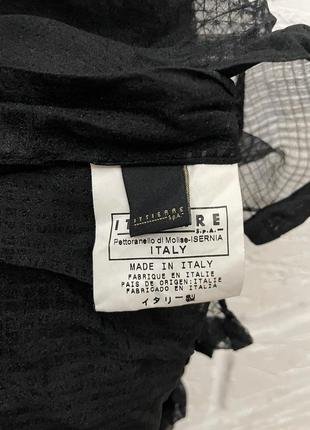 Черная длинная авангардная рубашка из датой ткани сатин5 фото