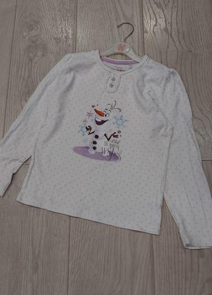 Нежная кофта для дома в лавандовый горошек с олафом c&a от disney 6-8