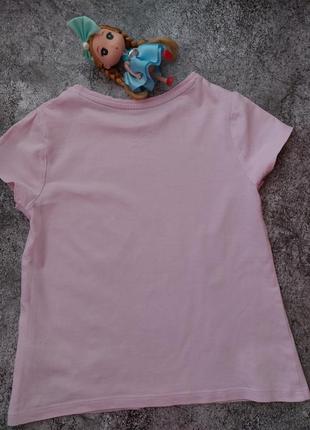 Милейшая хлопковая футболка с кроликом зайчиком f&f 4-5лет2 фото