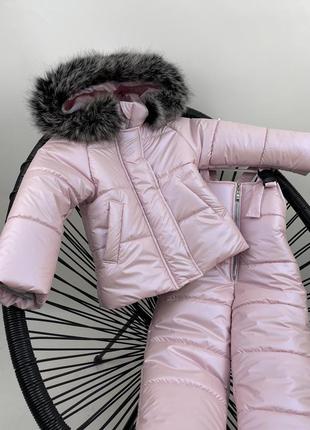 Зимовий комплект рожевий до -30 морозу для дівчаток