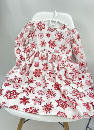 Платье снежинки для девочек на зиму новый год2 фото