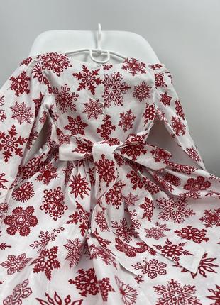 Платье снежинки для девочек на зиму новый год4 фото