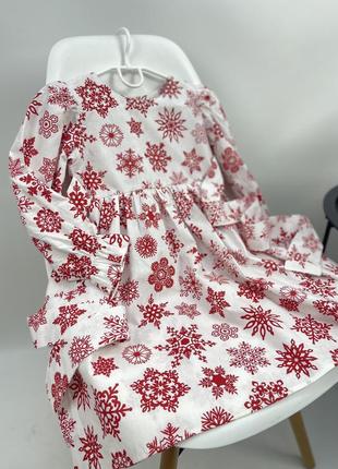 Платье снежинки для девочек на зиму новый год7 фото