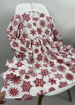 Платье снежинки для девочек на зиму новый год6 фото