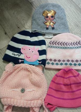 Набір шапок на дівчинку 1 -2 роки
