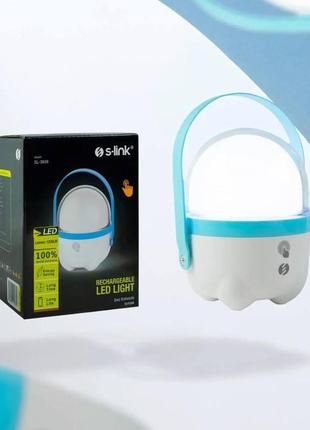 Аккумуляторная кемпинговая лампа светильник s-link sl-3658