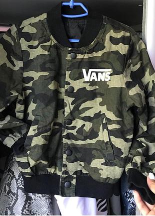 Стильная куртка vans камуфляж милитари бомбер детский