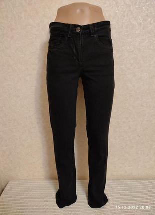 Джинси скінні/прямі чорні базові 99% cotton
