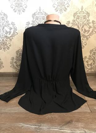 Черная красивая блуза4 фото