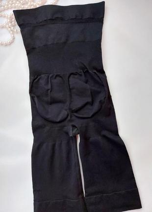 Черные корректирующие бесшовные высокие шорты утяжка р. l италия5 фото