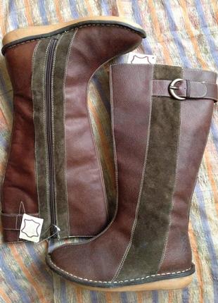 Новые кожаные сапоги sole diva  р. 37 на широкую ножку.2 фото