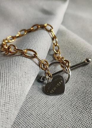 Женский золотой браслет "tiffany&co"
