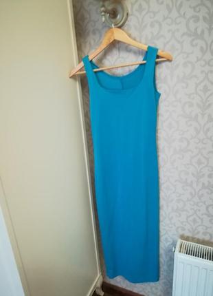 Красивое голубое платье в пол2 фото