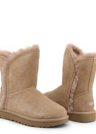 Женские замшевые угги classic short fluff toscana | ugg