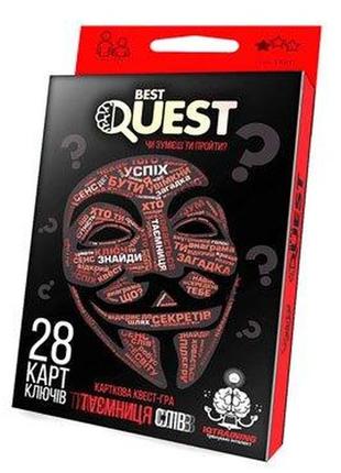 Карткова квес-гра danko toys best quest. таємниця слів (bq-01-01u)