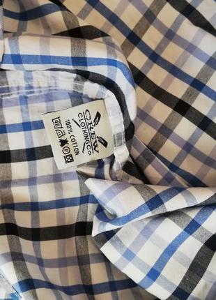Фирменная рубашка длинный рукав в клетку creaw clothing co.4 фото