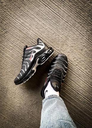 Nike air max tn plus black silver, кроссовки мужские найк айр макс, мтб кроссовки мужественный найк2 фото