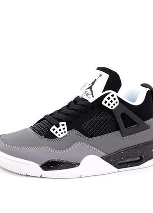 Мужские высокие кожаные кроссовки nike j0rdan 4 retro  #найк