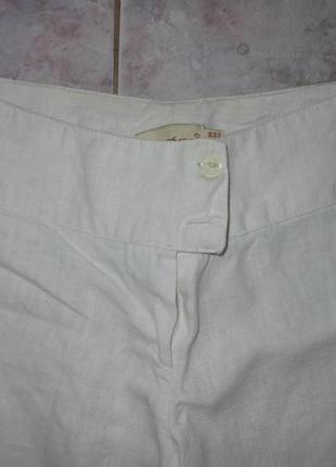Tuzz,франция! летние белые женские брюки лен3 фото