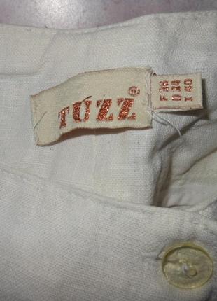 Tuzz,франция! летние белые женские брюки лен5 фото