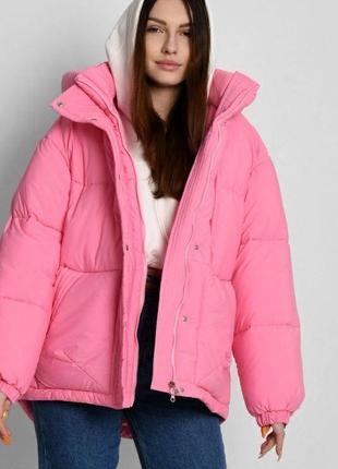 Зимова куртка арт. 8900, розовый6 фото