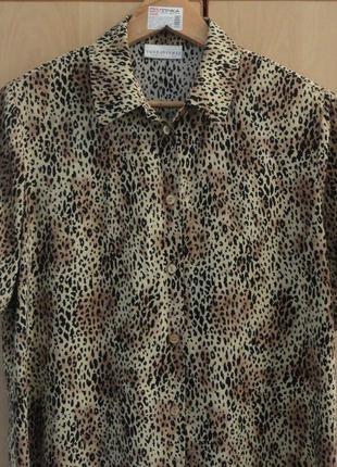 Супер брендовая блуза блузка  тигровый принт1 фото