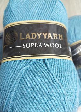 Пряжа для в'язання lady yarn super wool