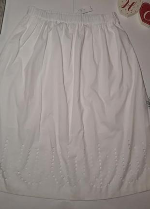 Акция! скидки! новая белая юбка юбочка миди gap 💄🛍2 фото
