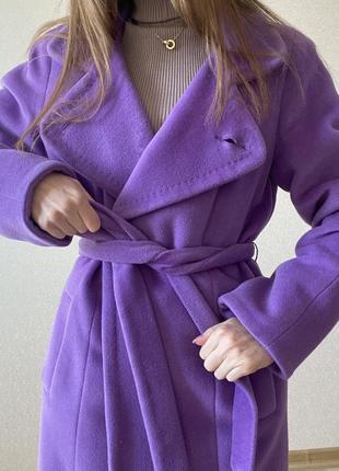 Пальто женское шерстяной классическое пальто-халат8 фото