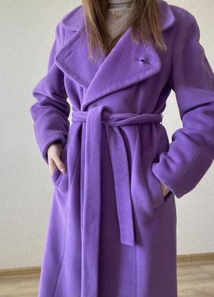 Пальто женское шерстяной классическое пальто-халат4 фото