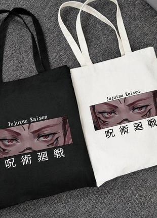 Аниме-сумка шоппер в японском стиле харадзюку