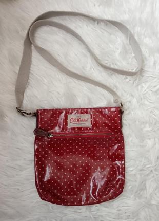 Сумка поштарка, лак, cath kidston, горох, крос боді