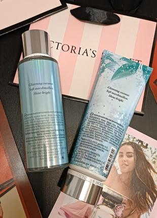 Новинка!идея для подарка парфюмированый набор sparklin crème victoria's secret виктория сикрет вікторія сікрет оригинал4 фото