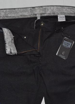 Черные плотные штаны джинсы  double face3 фото