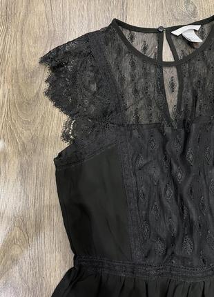 Чорне мереживне плаття коротке вечірне легке2 фото