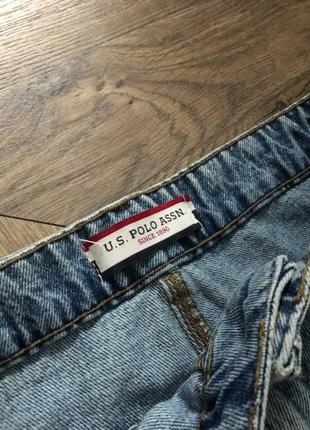 Крутезні джинси прямого крою з високою посадкою u.s.polo assn long straight fit   30 uk 124 фото