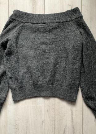 Укороченный шерстяной свитер3 фото