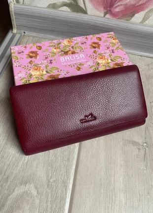 Шикарний, якісний, шкіряний гаманець balisa на магнітах7 фото