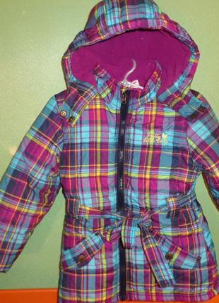 Зимняя термокурточка тополино на девочку , 122 размер. сток