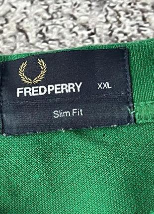 Мужская зеленая тенниска от fred perry3 фото