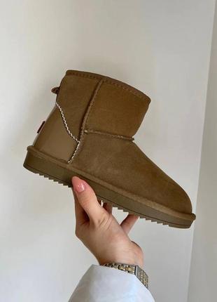 Женские угги на меху ugg brown new (6 фото