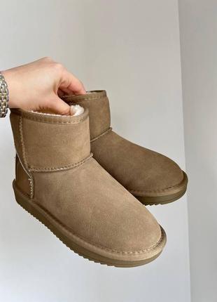 Женские угги на меху ugg brown new (