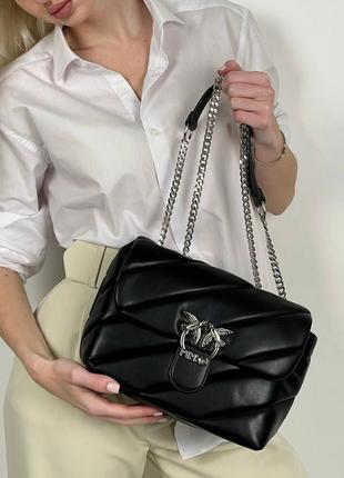 Сумка pinko puff black/silver