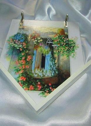Настенная ключница-домик в стиле прованс.