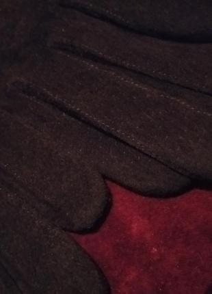 Перчатки замшевые черного цвета. размер 7.3 фото