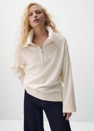 Розкішний вовняний светр-поло massimo dutti