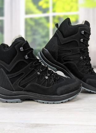 Ботинки мужские зимние paolla черные на шнурках7 фото