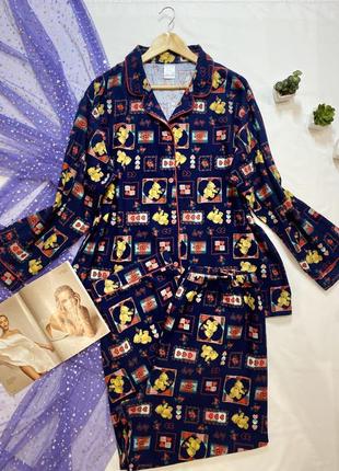 Нова тепла байкова фланелева жіноча піжама великого розміру