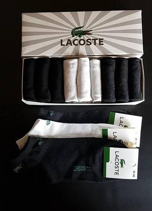 Комплект носки lacoste в подарочной коробке 9 пар